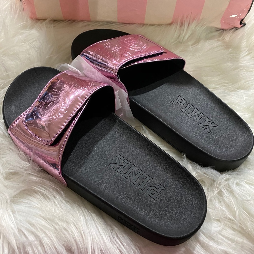 šVS PINK Slide Sandals Mettalic - Picture 2 of 3